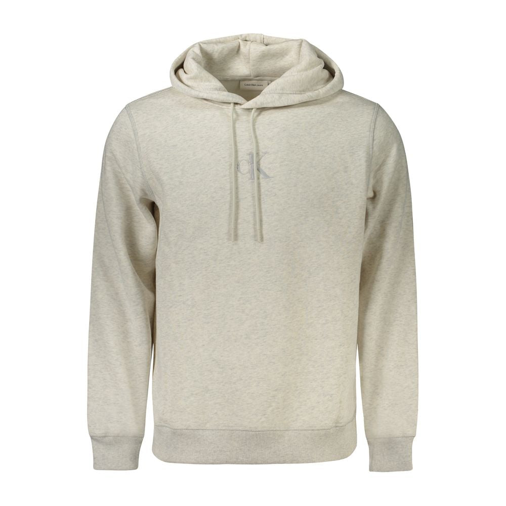 Gray Cotton Men SweaterExperience the fusion of eco-conscious fashion and timeless design with Calvin Klein’s Long Sleeve Hoodie. This sleek gray sweatshirt is accented with iconic embroidery and the unmistakable Calvin Klein logo, making a statement that