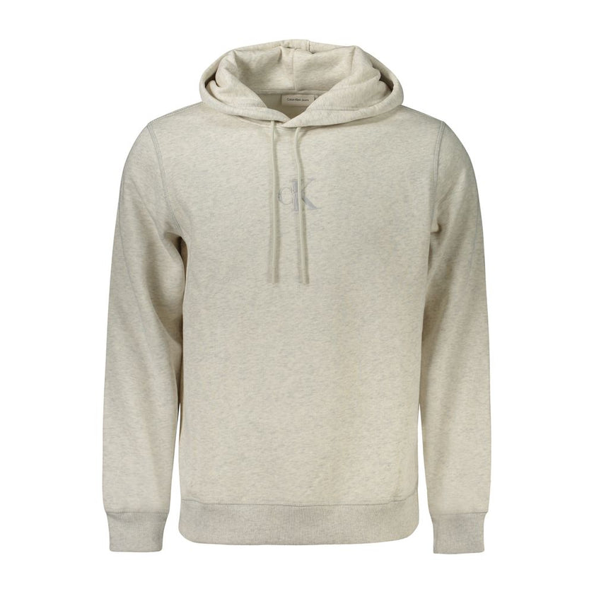 Gray Cotton Men SweaterExperience the fusion of eco-conscious fashion and timeless design with Calvin Klein’s Long Sleeve Hoodie. This sleek gray sweatshirt is accented with iconic embroidery and the unmistakable Calvin Klein logo, making a statement that