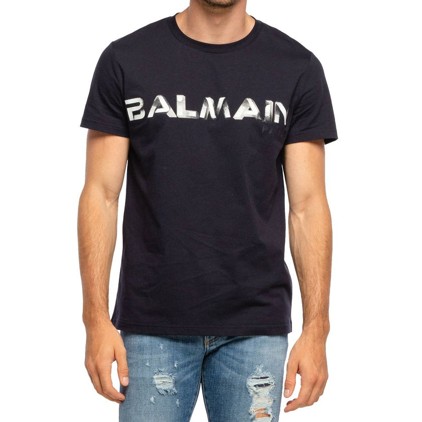 Blue Cotton T-ShirtBalmain dark blue cotton short sleeve t-shirt with shiny logo printBlue Cotton T-Shirt${tagsBalmainAulae Blue Cotton T-Shirt BalmainAulae Blue Cotton T-Shirt Balmain dark blue cotton short sleeve t-shirt with shiny logo print 1102958759