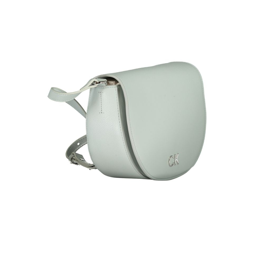 Light Blue Polyethylene Women HandbagElevate your accessory game with this sleek Calvin Klein shoulder bag, a fusion of functional elegance and modern aesthetics. Perfect for the discerning fashionista, it boasts an adjustable strap for tailored comfort,