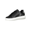 Black Polyester Women SneakerDare to stand out with Calvin Klein’s striking fusion of style and sustainability. These edgy sports shoes make a bold statement with eye-catching contrasting details and the iconic Calvin Klein logo splashed across a vibrant,