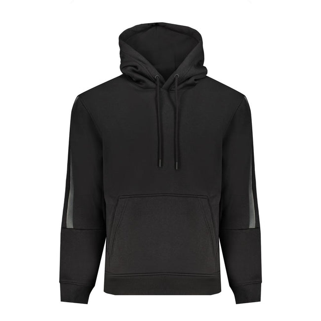 Black Cotton Men's Hooded SweaterDive into the epitome of modern luxury with this Calvin Klein sweatshirt. Exuding effortless style, it features a hood for an urban edge, a cozy fleece lining for comfort, and a single central pocket for practicality. Bold