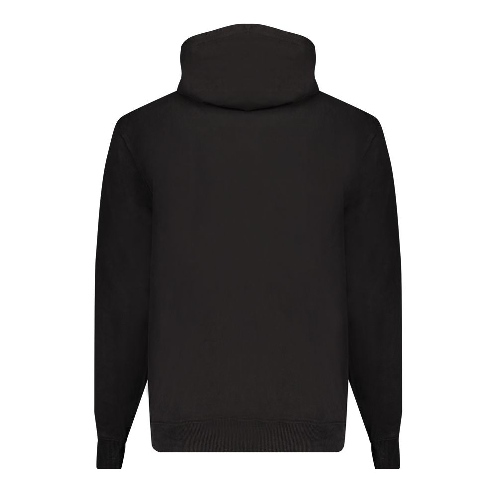 Black Cotton Men's Hooded SweaterDive into the epitome of modern luxury with this Calvin Klein sweatshirt. Exuding effortless style, it features a hood for an urban edge, a cozy fleece lining for comfort, and a single central pocket for practicality. Bold