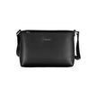 Black Polyester Women HandbagMake a bold statement wherever you go with the Calvin Klein adjustable shoulder bag. Crafted for the modern trendsetter, this sleek black handbag boasts a minimalist design with a pronounced logo, combining functionality with