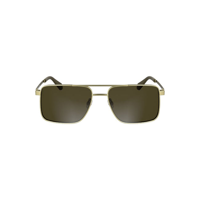 Gold Metal Men SunglassStep into the sun with an air of unapologetic sophistication with Calvin Klein’s striking metal frame sunglasses. Designed to captivate and command attention, these square-lensed beauties reflect your bold style choices. The luxurio
