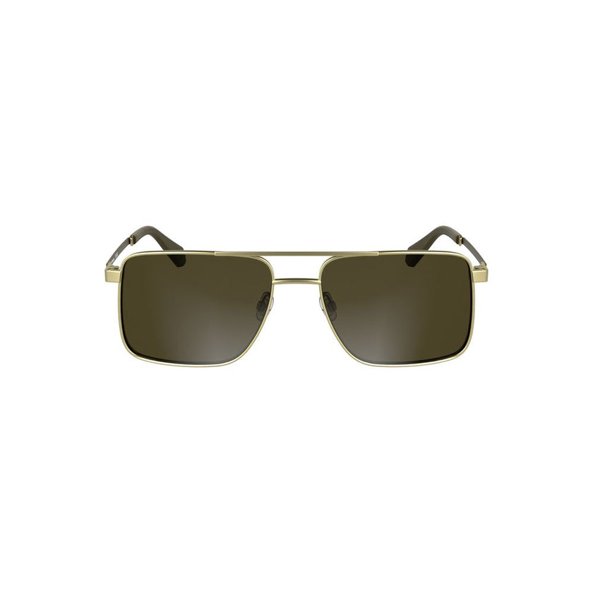 Gold Metal Men SunglassStep into the sun with an air of unapologetic sophistication with Calvin Klein’s striking metal frame sunglasses. Designed to captivate and command attention, these square-lensed beauties reflect your bold style choices. The luxurio