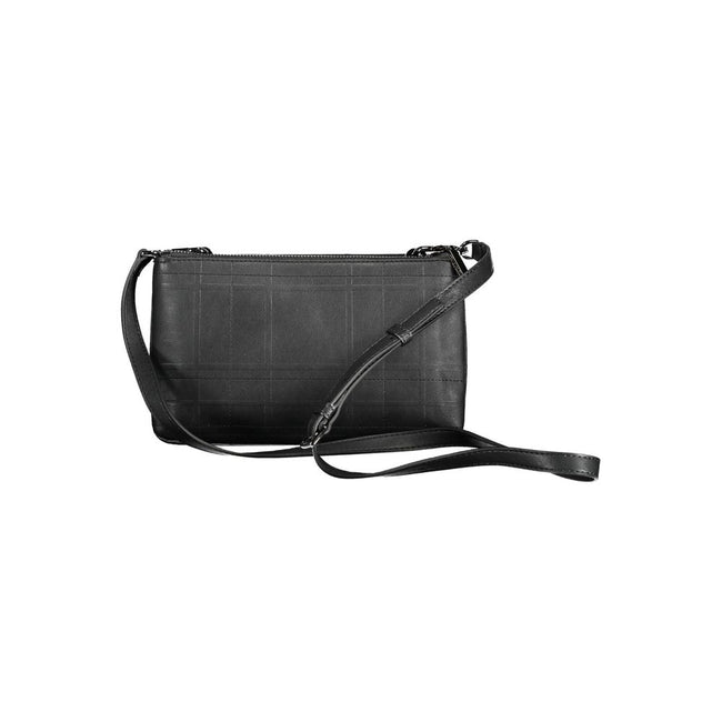 Black Polyester Women HandbagElevate your accessory game with this sophisticated and versatile Calvin Klein shoulder bag. Meticulously crafted from a blend of 51% Polyester and 49% Polyethylene, it offers sustainability with a luxe edge. The adjustable an