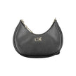 Black Polyester Women HandbagMake a powerful statement with Calvin Klein’s eco-conscious yet stunningly sophisticated shoulder bag. Crafted from a mixture of polyester and polyethylene, this sleek accessory boasts a durable and stylish chain that drapes e