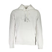 White Cotton Men's SweaterStep into the epitome of contemporary style with the Calvin Klein long-sleeved hooded sweatshirt. Designed for the fashion-forward individual, this pristine white sweatshirt boasts a bold contrast detailing that makes a statement