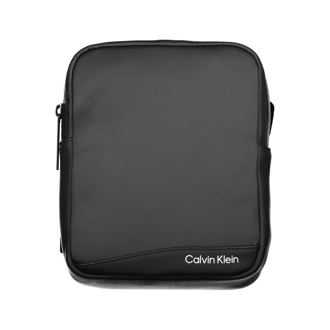 Sleek Black Recycled Polyester Shoulder BagExperience the perfect blend of functionality and style with this sleek Calvin Klein shoulder bag. Crafted for the environmentally conscious, it features an adjustable shoulder strap for customized comfort and an