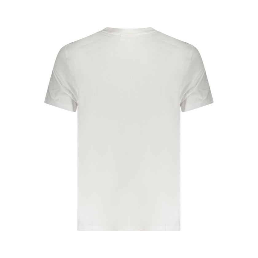 White Cotton Men T-ShirtElevate your everyday style with the Calvin Klein V-Neck T-shirt. This crisp white tee, featuring the iconic Calvin Klein logo embroidery, is a testament to minimalist chic and effortless cool. Crafted from pure, breathable cotton,