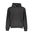 Black Cotton Men SweaterRevamp your style with the audacious edge of Calvin Klein. This sleek black hoodie is a masterclass in casual luxury, merging comfort with emblematic flair. The long sleeves, central pocket, and striking contrasting details radiate