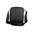 Black Polyester Men Shoulder BagExperience the pinnacle of functional style with this sleek Calvin Klein shoulder bag. Crafted from eco-conscious materials for the modern trendsetter, this bag boasts a bold black hue accentuated by contrasting details tha