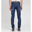 Blue Cotton Men JeansElevate your denim game with Dsquared²’s Cool Guy jeans, the epitome of rugged sophistication. Crafted in Italy, these jeans showcase edgy distressing and a tasteful fade for that perfectly worn-in look. A logo patch on the rear ensur