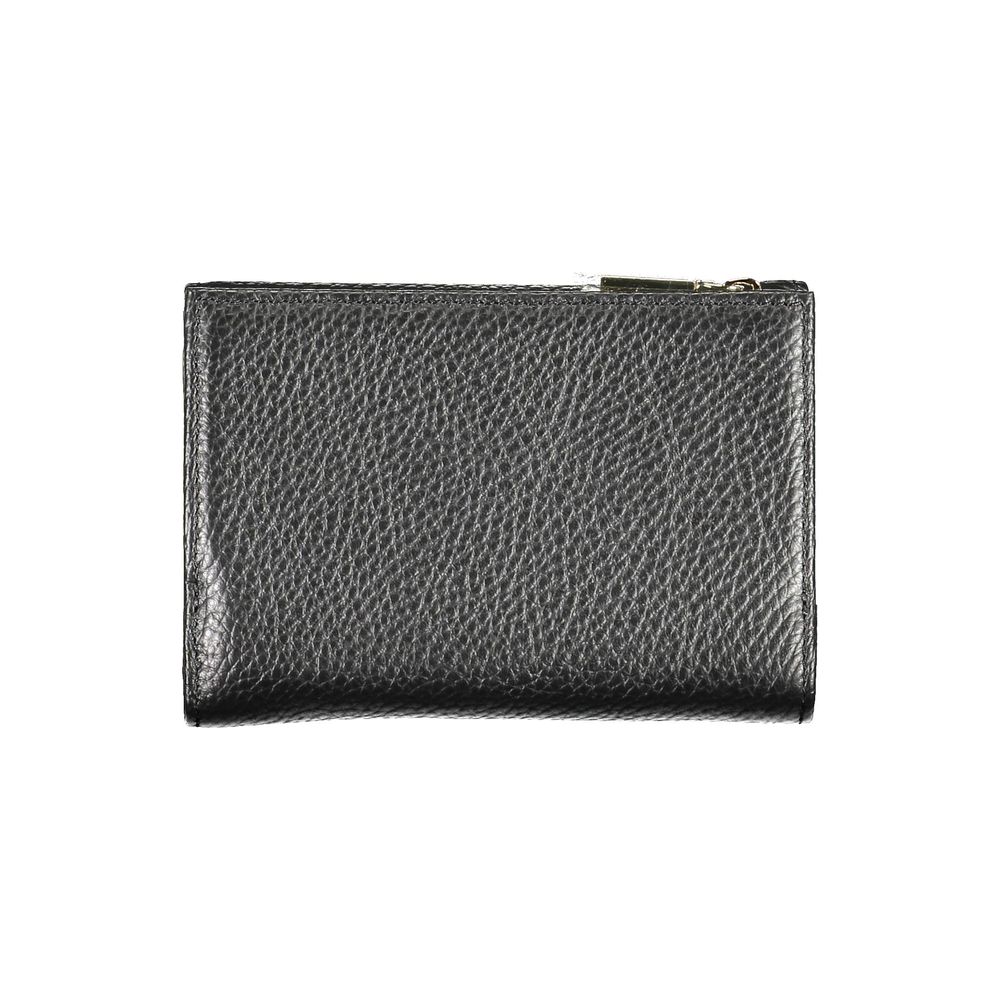 Nero Leather Wallet with Zip and Snap Closure