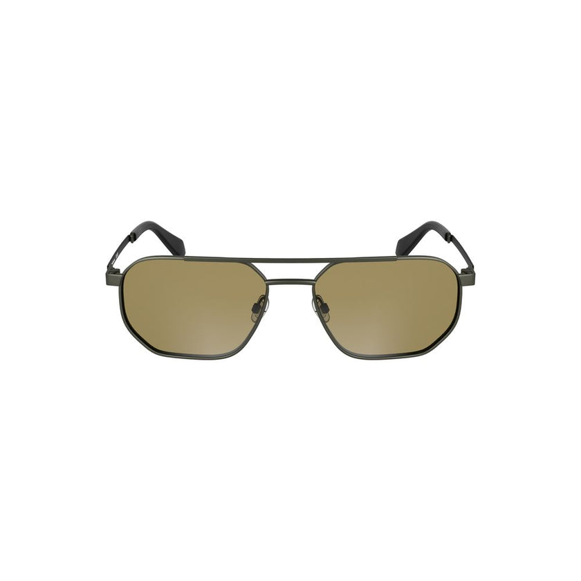 Bronze Metal Men SunglassStep out in style with these Calvin Klein statement sunglasses, where modern design meets timeless elegance. Crafted with a sleek metal frame and bold square lenses in a stunning bronze hue, these shades are not just a fashion acc