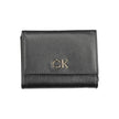 Black Polyester Women WalletElevate your accessory game with the sleek sophistication of Calvin Klein. Perfect for the modern fashionista, this black wallet is a statement piece that combines functionality with a high-fashion edge. Crafted with precision