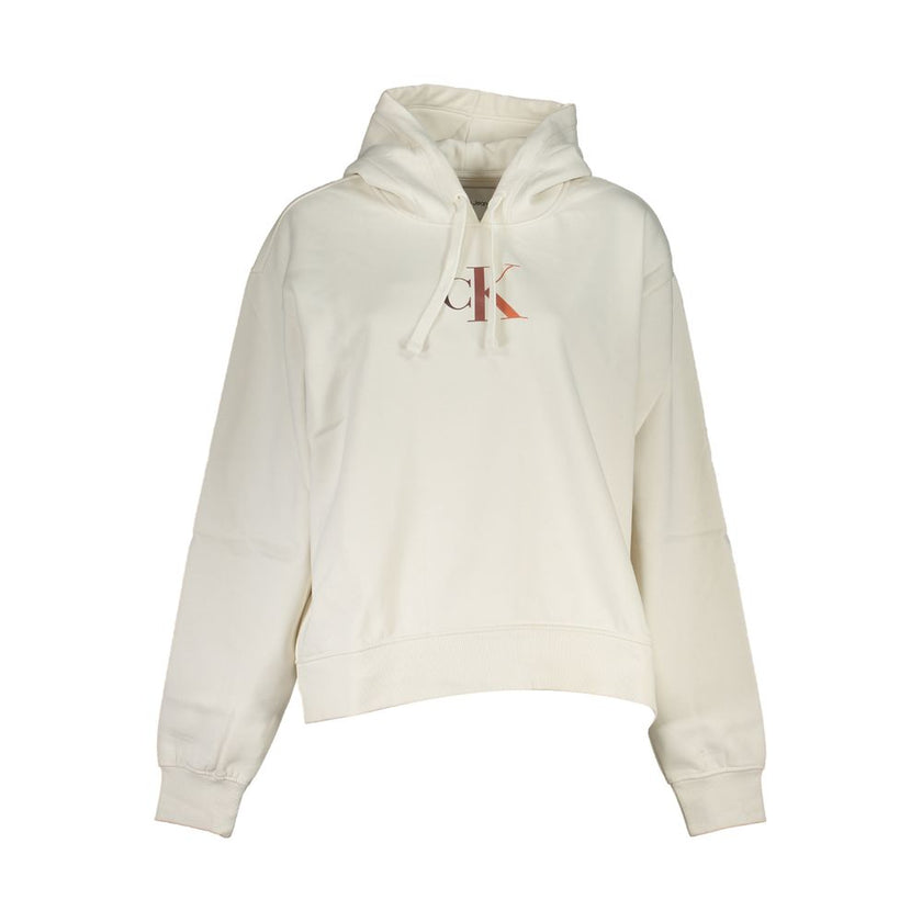 Chic White Fleece Hooded SweatshirtIndulge in the blend of style and comfort with this chic white hooded sweatshirt. Perfect for making a statement while keeping cozy, this fleece-lined piece features a bold print and the iconic logo that adds a designer