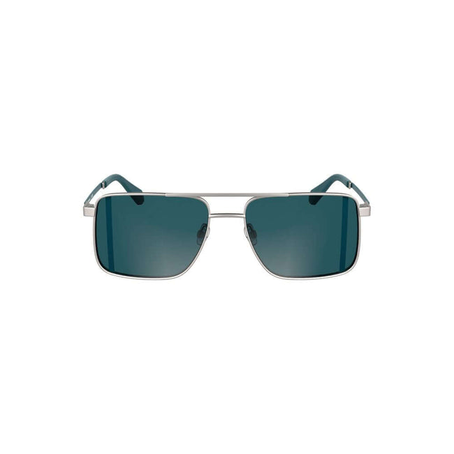 Gray Metal Men SunglassElevate your style quotient effortlessly with these sleek Calvin Klein sunglasses, engineered for the modern trendsetter. Crafted with a sophisticated metal frame that encases the statement-making square blue lenses, these shades ar