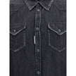 Black Denim ShirtDsquared2’s Classic Western Shirt reinterprets the iconic Western style with a contemporary twist. Made from cotton denim, it features a classic collar, front snap button closure and adjustable cuffs. The two flap patch pockets on the fro