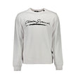White Cotton Men SweaterUnleash your bold style with the Plein Sport exquisite sweatshirt, crafted for those who dare to stand out. This stunning white long sleeve crew neck features the iconic Plein Sport logo emblazoned across the chest, complemented by