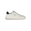 White Leather Men SneakerElevate your sneaker game with the cutting-edge style of Calvin Klein’s latest offering. These sports shoes come laced with bold, contrasting black details that capture the essence of urban chic. Featuring a removable insole for u