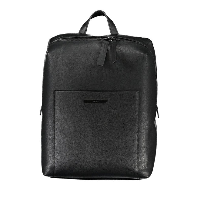 Chic Eco-Friendly Designer BackpackExperience the perfect blend of style and sustainability with this sleek Calvin Klein backpack. Crafted for the eco-conscious fashionista, it features a handy external pocket, two internal pockets for your valuables, and