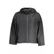 Black Polyester Men's JacketUnleash the epitome of contemporary cool with this sleek Calvin Klein sports jacket. Designed for the modern man about town, this black hooded jacket with long sleeves offers both style and substance. Crafted from high-quality