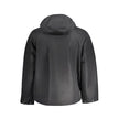 Black Polyester Men's JacketUnleash the epitome of contemporary cool with this sleek Calvin Klein sports jacket. Designed for the modern man about town, this black hooded jacket with long sleeves offers both style and substance. Crafted from high-quality