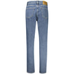 Blue Cotton Women JeansUnleash your effortless chic with these Calvin Klein Mom Jeans, a fashion staple with a sustainable twist. Flaunting a classic five-pocket design and the iconic CK logo, these jeans are tailored from a blend that champions eco-consc