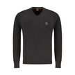 Black Cotton SweaterLONG SLEEVED T-SHIRT, V-NECK, APPLIQUE, LOGOBlack Cotton Sweater${tagsHugo BossAulae Black Cotton Sweater Hugo BossAulae Black Cotton Sweater LONG SLEEVED T-SHIRT, V-NECK, APPLIQUE, LOGO 110296138070,11273,Black,Clothing,Hugo Boss,Long