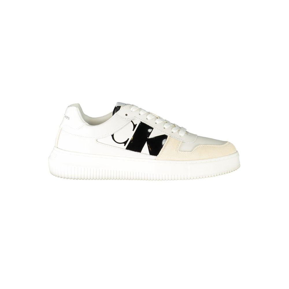 White Polyester SneakerSPORTS SHOE WITH LACES, CONTRAST DETAILS, PRINT, LOGO, 50% RECYCLED POLYESTERWhite Polyester Sneaker${tagsCalvin KleinAulae White Polyester Sneaker Calvin KleinAulae White Polyester Sneaker SPORTS SHOE WITH LACES, CONTRAST DETAILS,