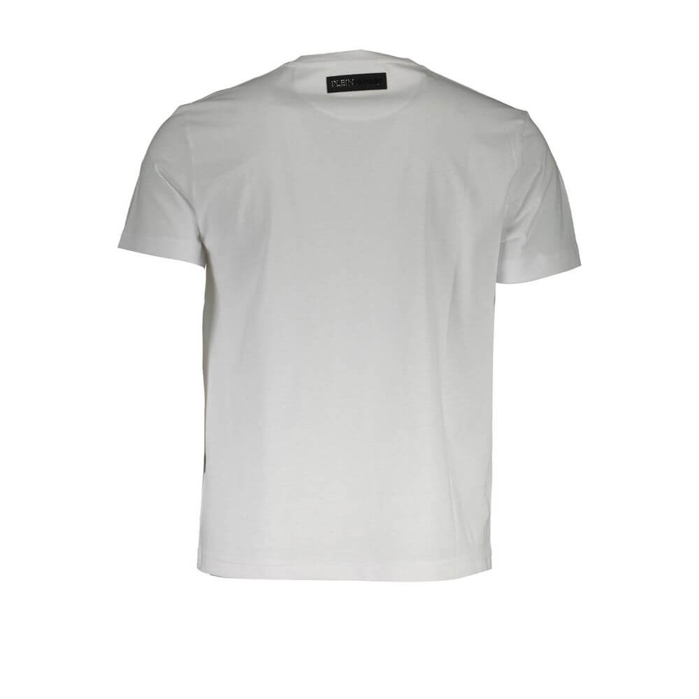 White Cotton Men T-ShirtCrafted for the audacious spirit, this Plein Sport Short Sleeve T-shirt makes a bold statement with its unique print and distinctive logo, channeling the signature energy of the brand. Its crisp white hue allows for versatile pairi