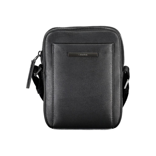Elegant Black Shoulder Bag with Sleek DetailingExperience the perfect blend of functionality and style with this exquisite shoulder bag from the renowned Calvin Klein collection. Designed for the modern individual, it features an adjustable shoulder strap