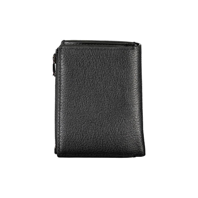 Sleek Black Leather Wallet with Coin PurseDiscover the sophistication of Calvin Klein’s craftsmanship with this sleek black leather wallet. Designed for the modern man, this wallet features two spacious compartments to keep your essentials organized. A co
