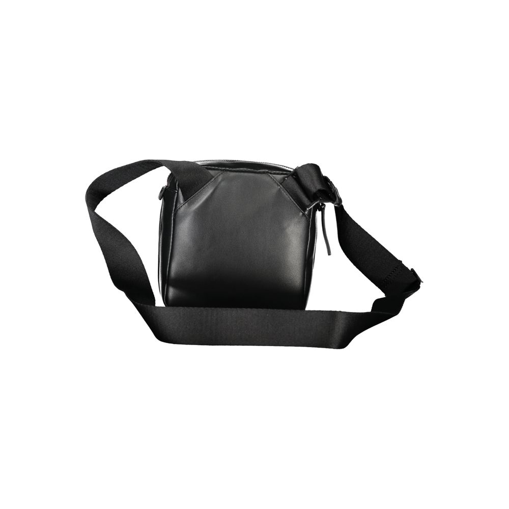 Black Polyethylene Men Shoulder BagElevate your accessory game with the sleek and stylish Calvin Klein shoulder bag, designed for the modern trendsetter. Crafted from premium 100% polyethylene for durability with a minimalist aesthetic, this bag features