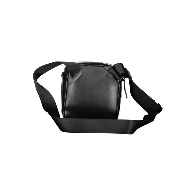 Black Polyethylene Men Shoulder BagElevate your accessory game with the sleek and stylish Calvin Klein shoulder bag, designed for the modern trendsetter. Crafted from premium 100% polyethylene for durability with a minimalist aesthetic, this bag features