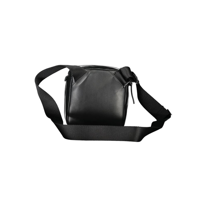 Black Polyethylene Men Shoulder BagElevate your accessory game with the sleek and stylish Calvin Klein shoulder bag, designed for the modern trendsetter. Crafted from premium 100% polyethylene for durability with a minimalist aesthetic, this bag features