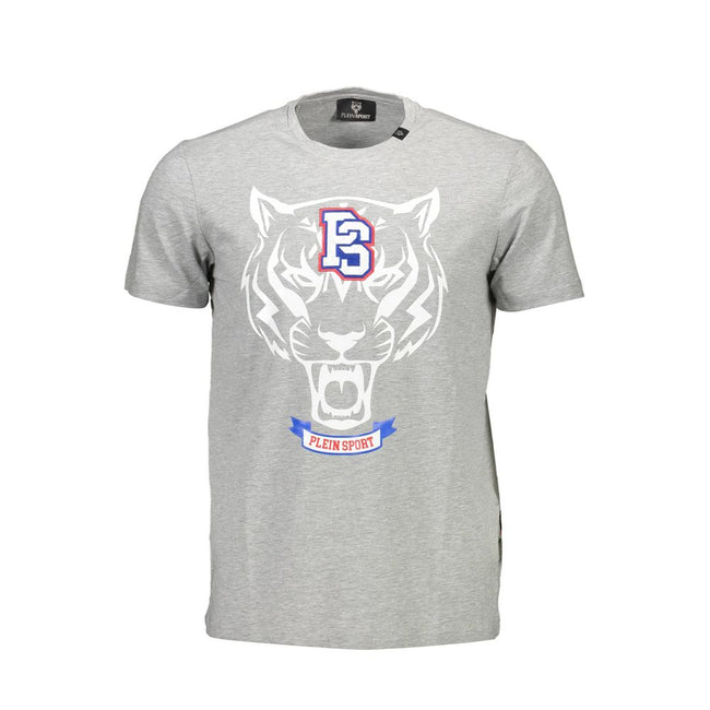 Brown Cotton Men T-ShirtEmbark on a sartorial adventure with the Plein Sport T-Shirt, where luxury meets athletic prowess. Impeccably crafted from a sumptuous blend of cotton and elastane, this tee is a testament to Italian craftsmanship. Adorned with sig