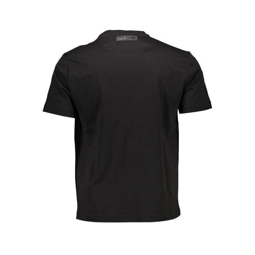 Black Cotton Men T-ShirtDive into the intersection of athletic comfort and cutting-edge style with this ‘Plein Sport’ short sleeve T-shirt. Exuding confidence, this crew neck piece is accented with vibrant contrasting details and a bold print that guarant