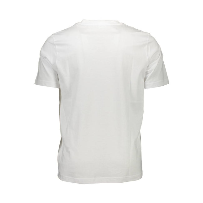White Cotton Men T-ShirtUnleash your inner rebel with this bold Diesel tee. A quintessential addition to any style-savvy wardrobe, this white t-shirt, with its sharp print and iconic Diesel logo, makes a statement without saying a word. Crafted for both c