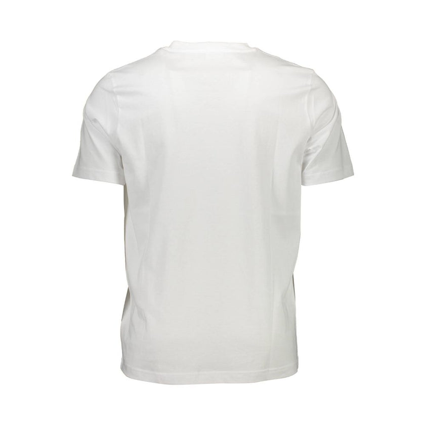 White Cotton Men T-ShirtUnleash your inner rebel with this bold Diesel tee. A quintessential addition to any style-savvy wardrobe, this white t-shirt, with its sharp print and iconic Diesel logo, makes a statement without saying a word. Crafted for both c