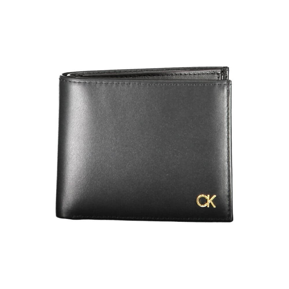 Black Leather Men WalletPresenting the ultimate fusion of sophistication and practicality – the Calvin Klein Leather Wallet. This sleek black accessory doesn’t just carry your essentials; it guards them too. With RFID blocking technology, your cards stay