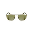 Gold Metal Men SunglassElevate your style quotient with these sophisticated Calvin Klein sunglasses, crafted for the modern connoisseur. The sleek metal frame holds the enigmatic square green lenses, designed to capture attention while offering protection