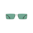 Green Metal Women SunglassDare to define your style with these Calvin Klein statement sunglasses. A quintessential blend of fashion and comfort, these shades feature a sleek metal frame with rectangular green lenses that command attention. Perfect for the