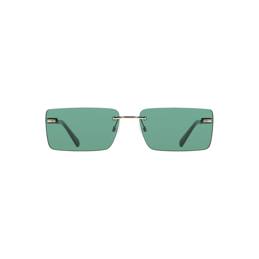 Green Metal Women SunglassDare to define your style with these Calvin Klein statement sunglasses. A quintessential blend of fashion and comfort, these shades feature a sleek metal frame with rectangular green lenses that command attention. Perfect for the