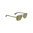Gold Metal Men SunglassElevate your style quotient with these sophisticated Calvin Klein sunglasses, crafted for the modern connoisseur. The sleek metal frame holds the enigmatic square green lenses, designed to capture attention while offering protection