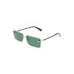 Green Metal Women SunglassDare to define your style with these Calvin Klein statement sunglasses. A quintessential blend of fashion and comfort, these shades feature a sleek metal frame with rectangular green lenses that command attention. Perfect for the