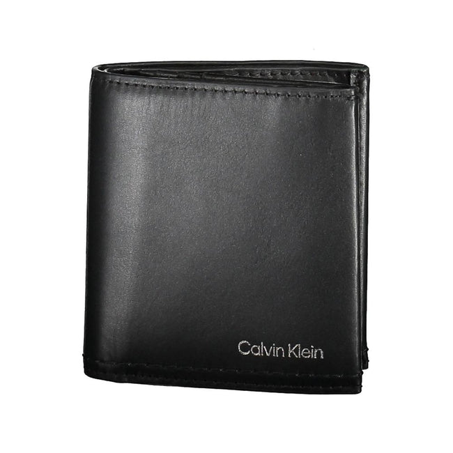 Black Leather Men WalletCrafted with the modern gentleman in mind, this Calvin Klein wallet is the epitome of sleek sophistication. A design that resonates with the brand’s minimalist aesthetic, it boasts two spacious compartments, a coin purse tailored f