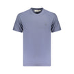 Blue Cotton Men T-ShirtRevamp your wardrobe with the sleek sophistication of a Calvin Klein creation. This short sleeve t-shirt, featuring a classic crew neck, is a true representation of the brand’s minimalist aesthetics—emboldened with a striking logo t